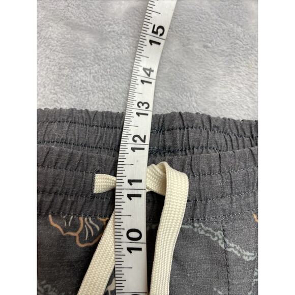 Rhythm Board Shorts Mens 34 Gray Surfer Beach Floral Tropical Drawstring Pull On - Picture 7 of 8